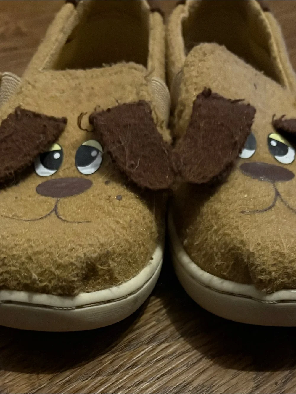 TOMS x Pound Puppies Toddler Alpargata Twin Gore Slip-On Shoes Tan Brown